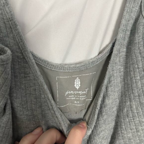 FP Movement Luxe Rib Snap Cropped Tank Gray Size Small - Picture 7 of 8
